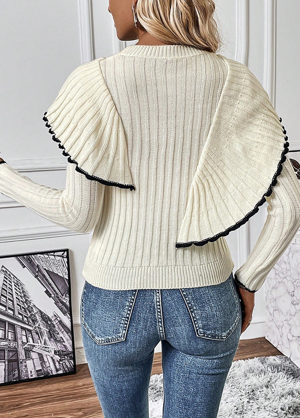 Айвори демисезонный джемпер джемпер SHEIN