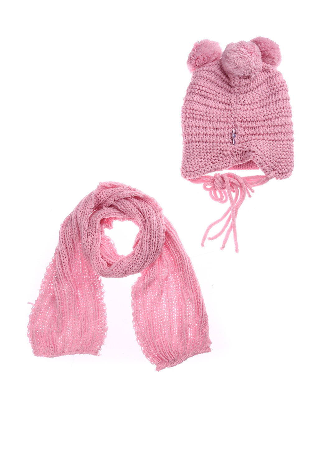 Рожевий зимній комплект (шапка, шарф) Anpa