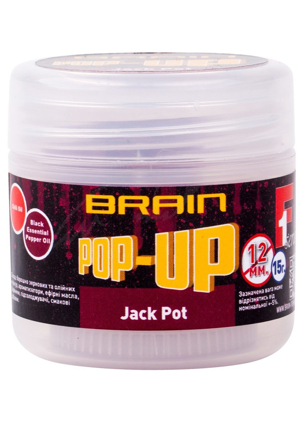 Бойлы Pop-Up F1 Jack Pot (копченая колбаса) 12mm 15g (1858-04-08) Brain (252648497)