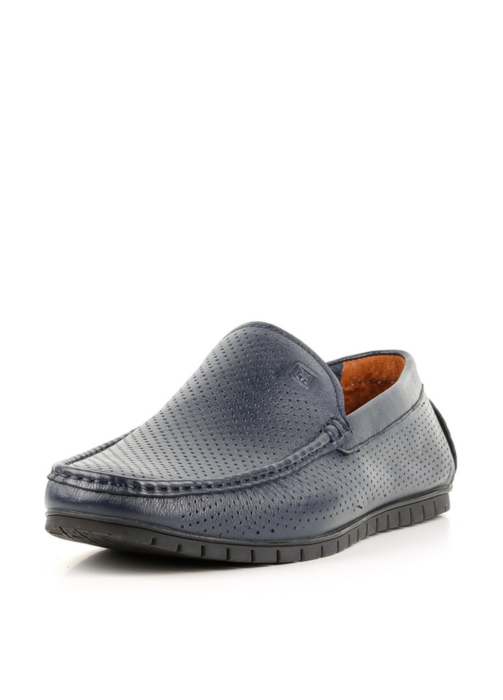 Темно-синие мокасины Le'BERDES