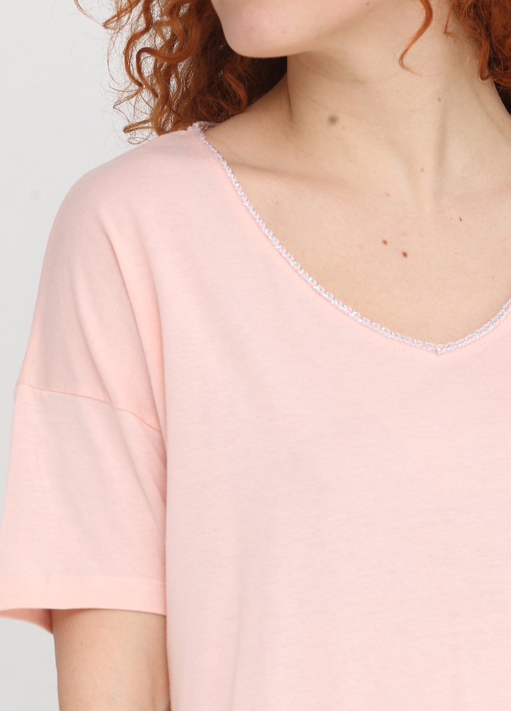 Персиковая летняя футболка Women'secret