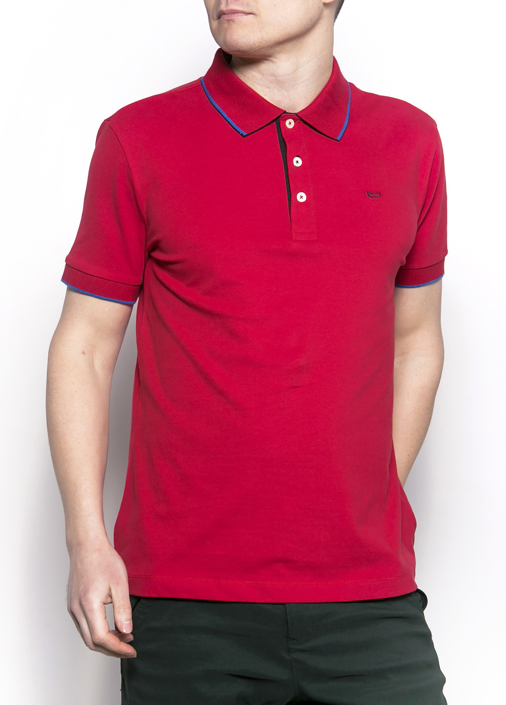 Красная футболка-поло для мужчин Gas однотонная