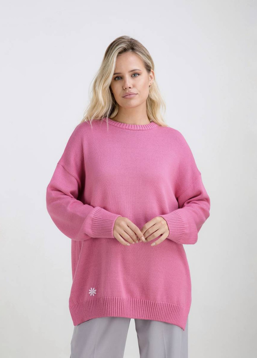 Розовый демисезонный свитер однотонный romashka Ромашка Атланта
