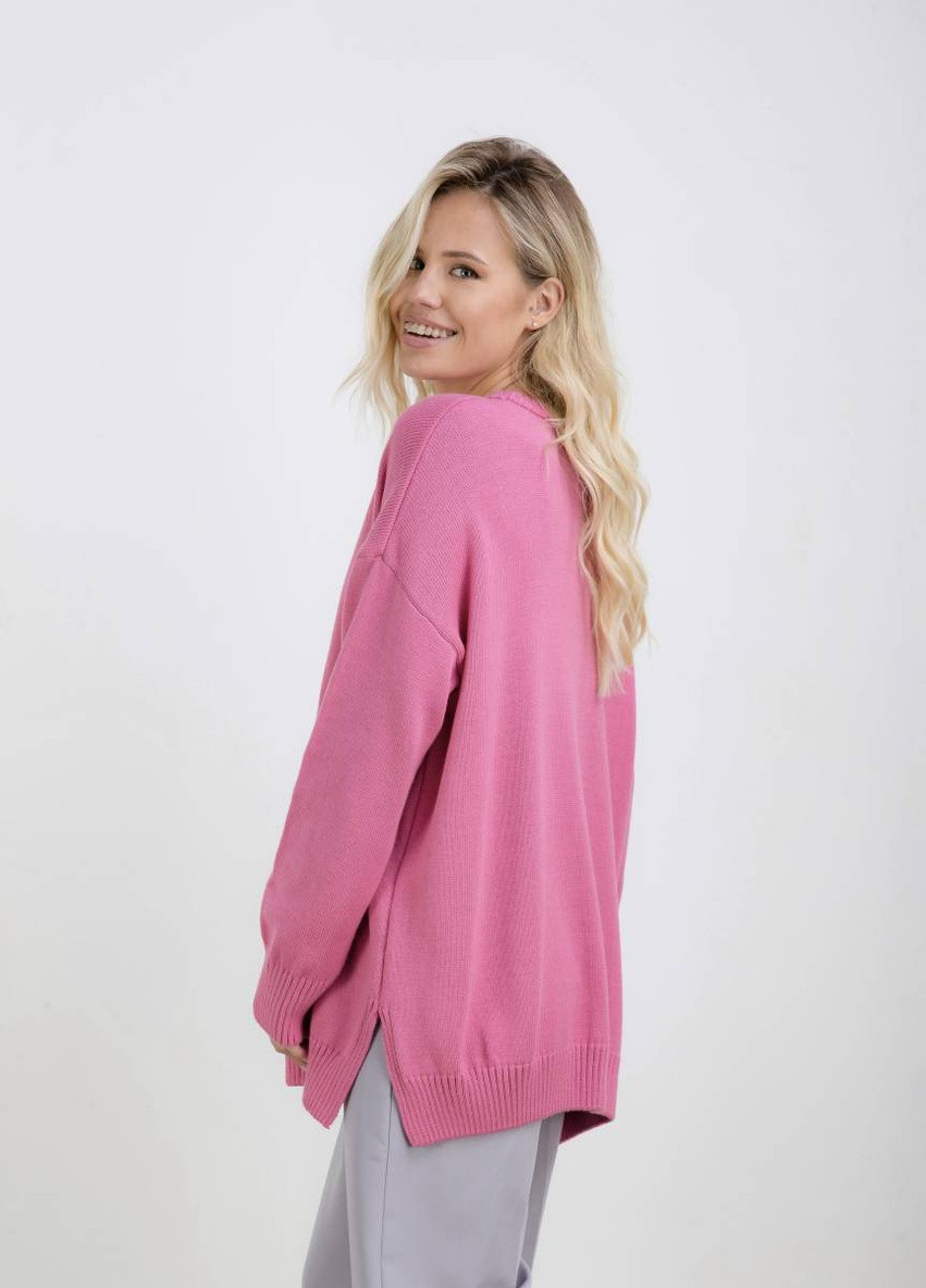 Розовый демисезонный свитер однотонный romashka Ромашка Атланта