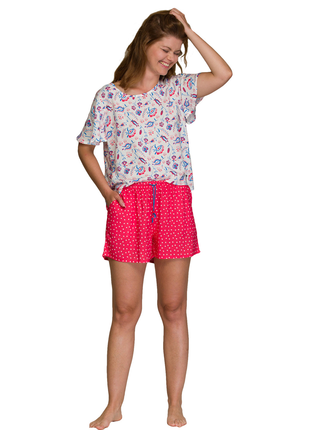 Комбинированная всесезон пижама (футболка, шорты) футболка + шорты Key