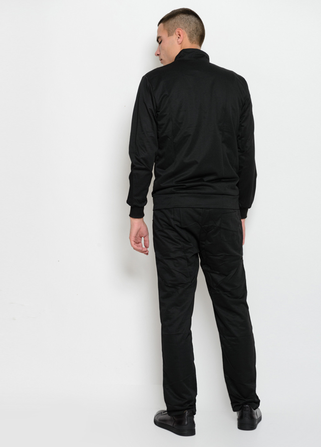 Чорний демісезонний костюм (кофта, штани) з довгим рукавом, брючний ISSA PLUS