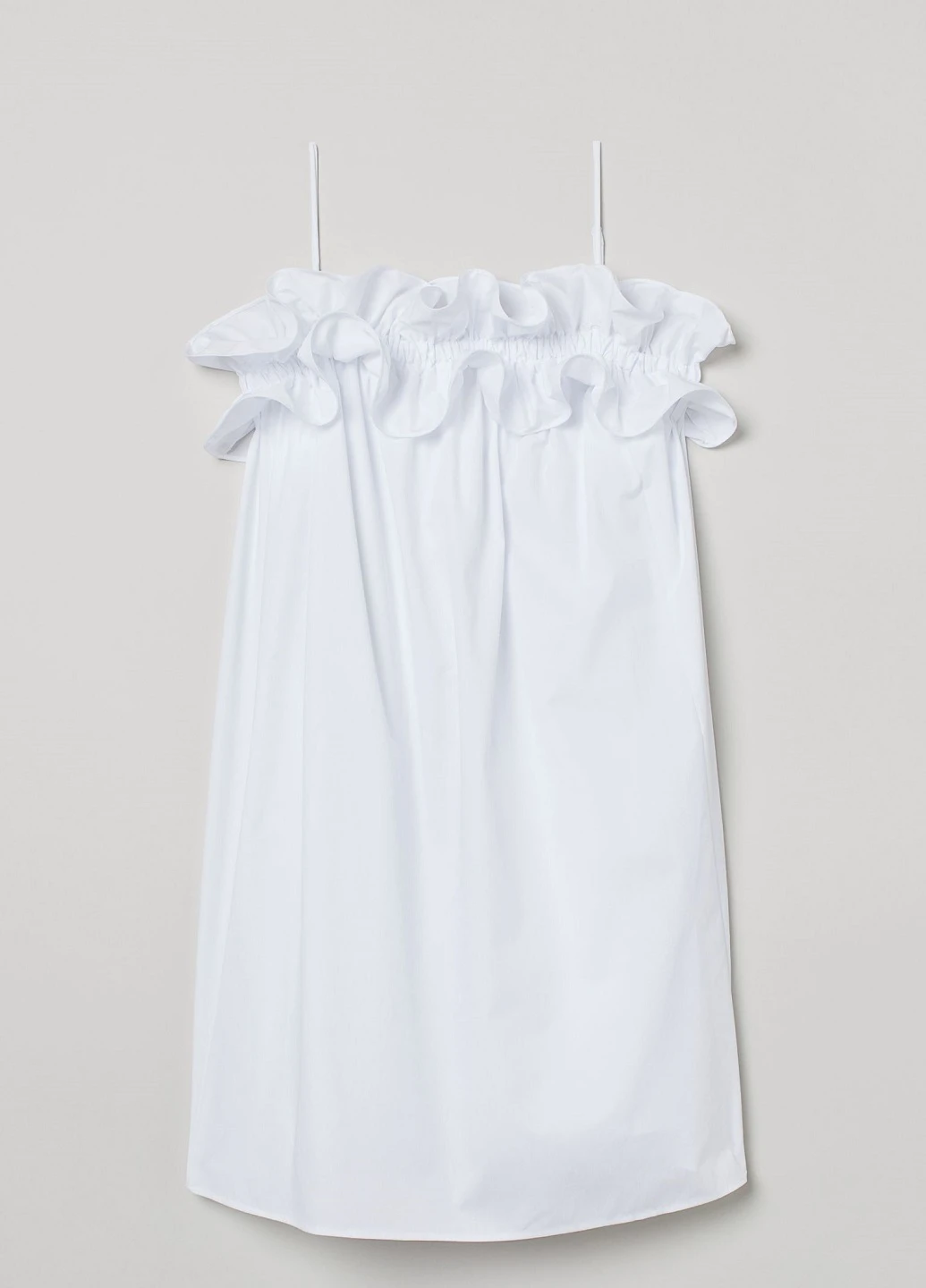 Белое кэжуал платье H&M однотонное