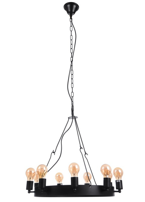 Люстра лофт подвесная свеча BL-325S/9 E27 BK Brille (253886473)