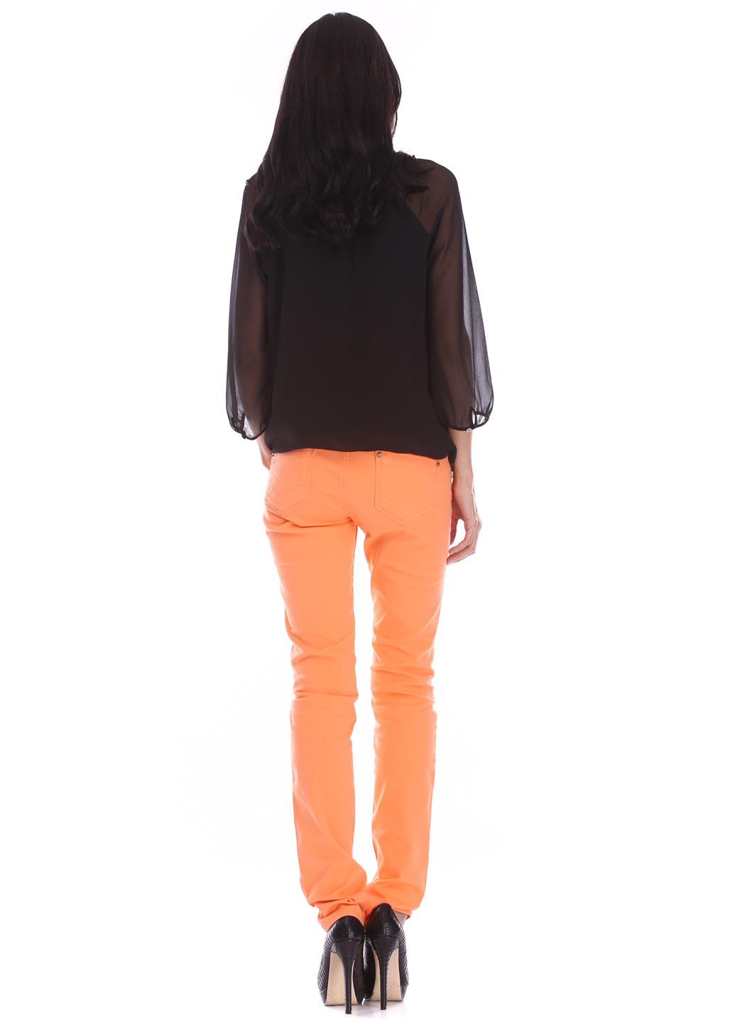 Оранжевые кэжуал летние зауженные брюки S.Oliver