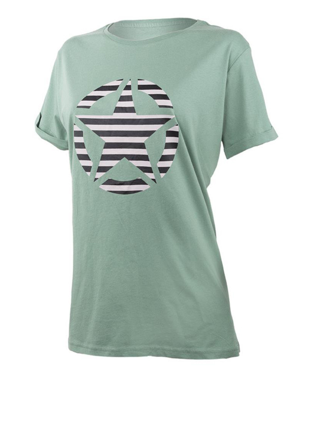 Футболка O102613-E854 Jeep T-SHIRT OVERSIZE STAR Striped Print Turn - (319358886)