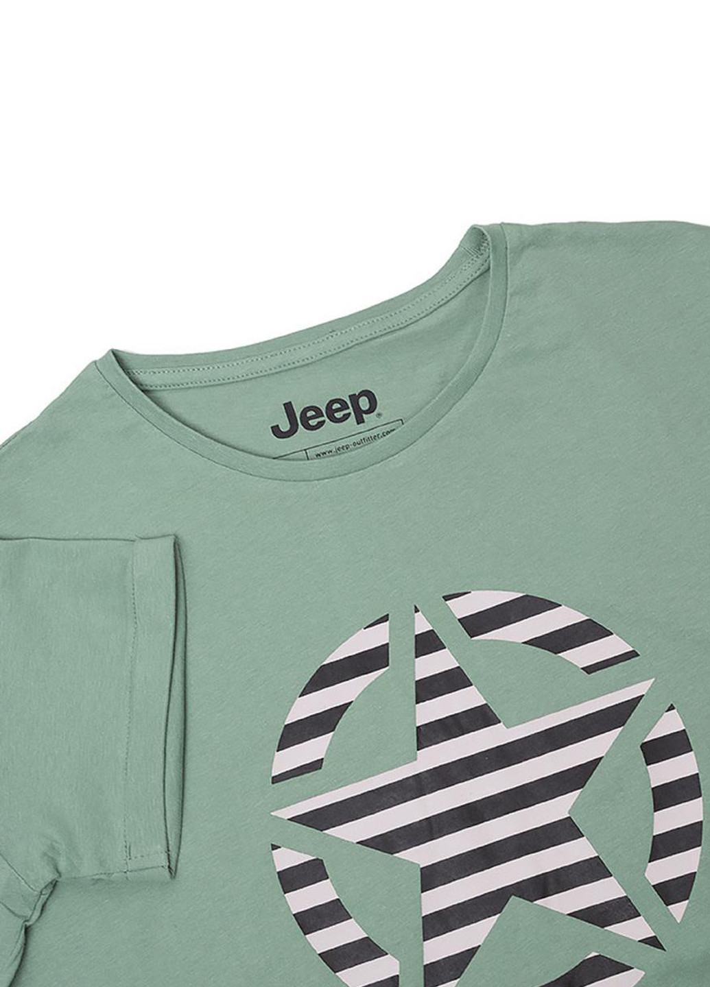Футболка O102613-E854 Jeep T-SHIRT OVERSIZE STAR Striped Print Turn - (319358886)