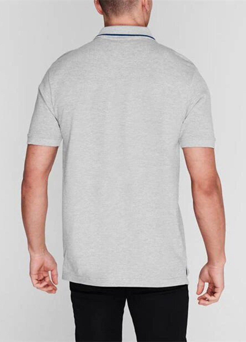 Светло-серая футболка-поло для мужчин Pierre Cardin меланжевая