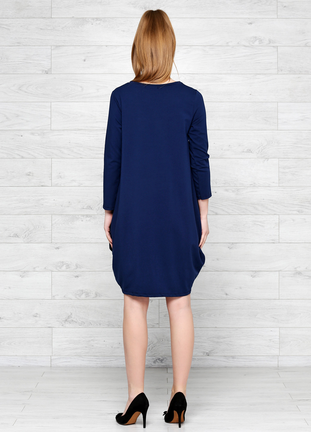 Синя кежуал плаття, сукня Made in Italy однотонна