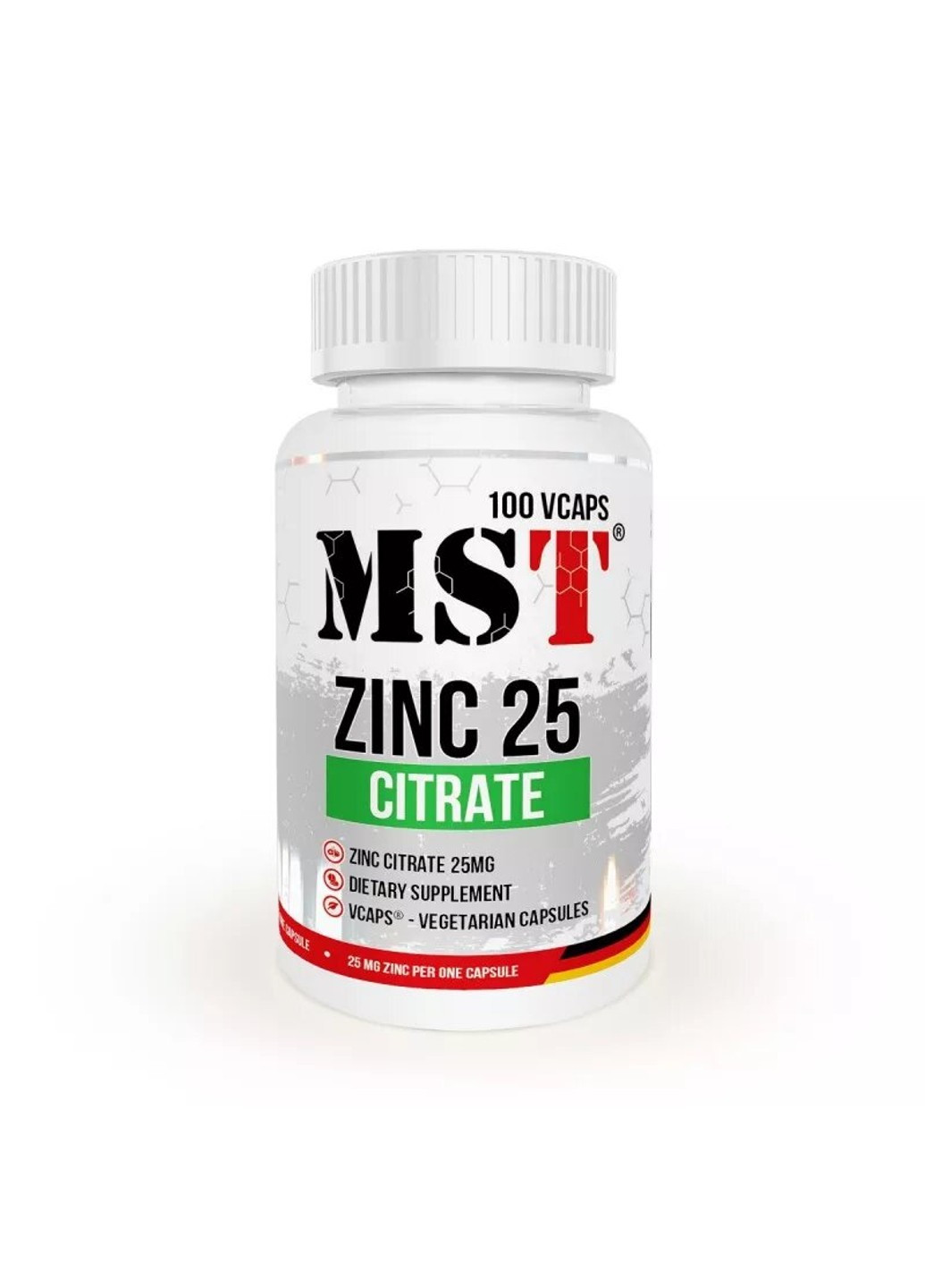 Цинк Zinc Citrate 25 mg 100 капсул MST (255408239)