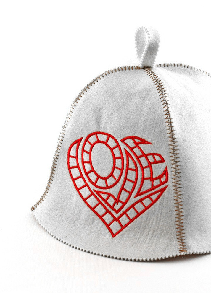 Банна шапка "Love", штучне хутро, білий (LA-478) Luxyart (252611354)