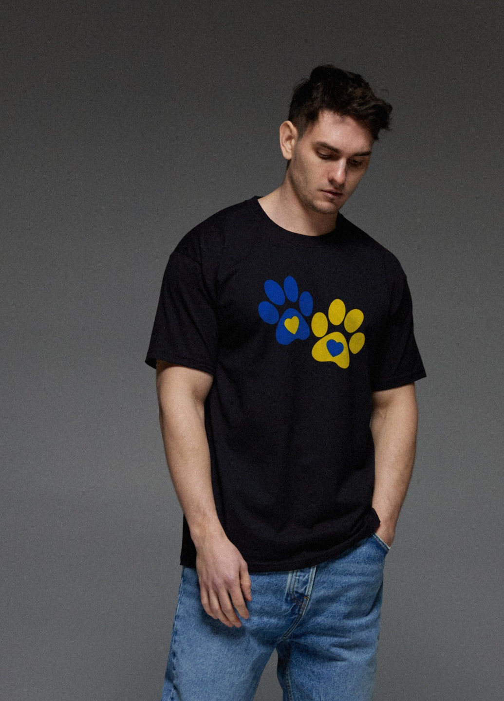 Чорна футболка чоловіча з коротким рукавом Aspirine