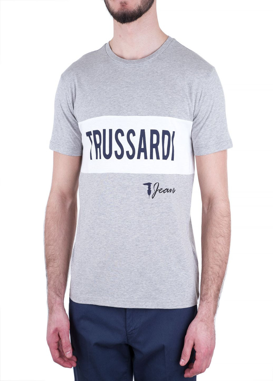 Сіра футболка Trussardi Jeans