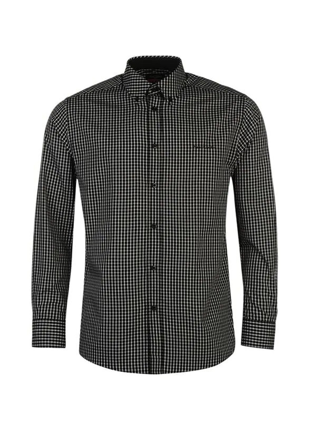 Черно-белая кэжуал рубашка с абстрактным узором Pierre Cardin