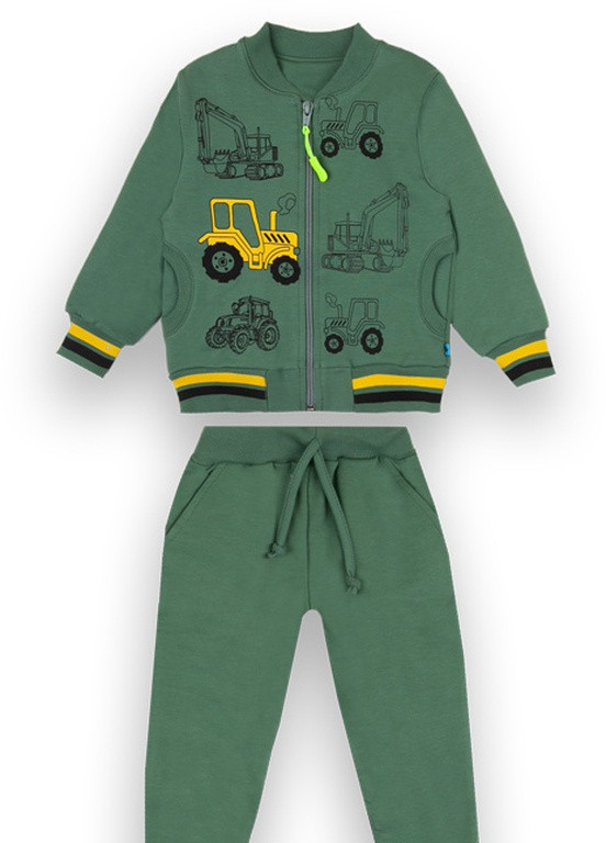 Зелений демісезонний детский костюм для мальчика ks-21-62-1 *бип*дитячий костюм для хлопчика ks-21-62-9 Габби