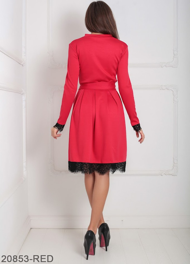 Красное кэжуал женское платье подіум kallagis Podium однотонное