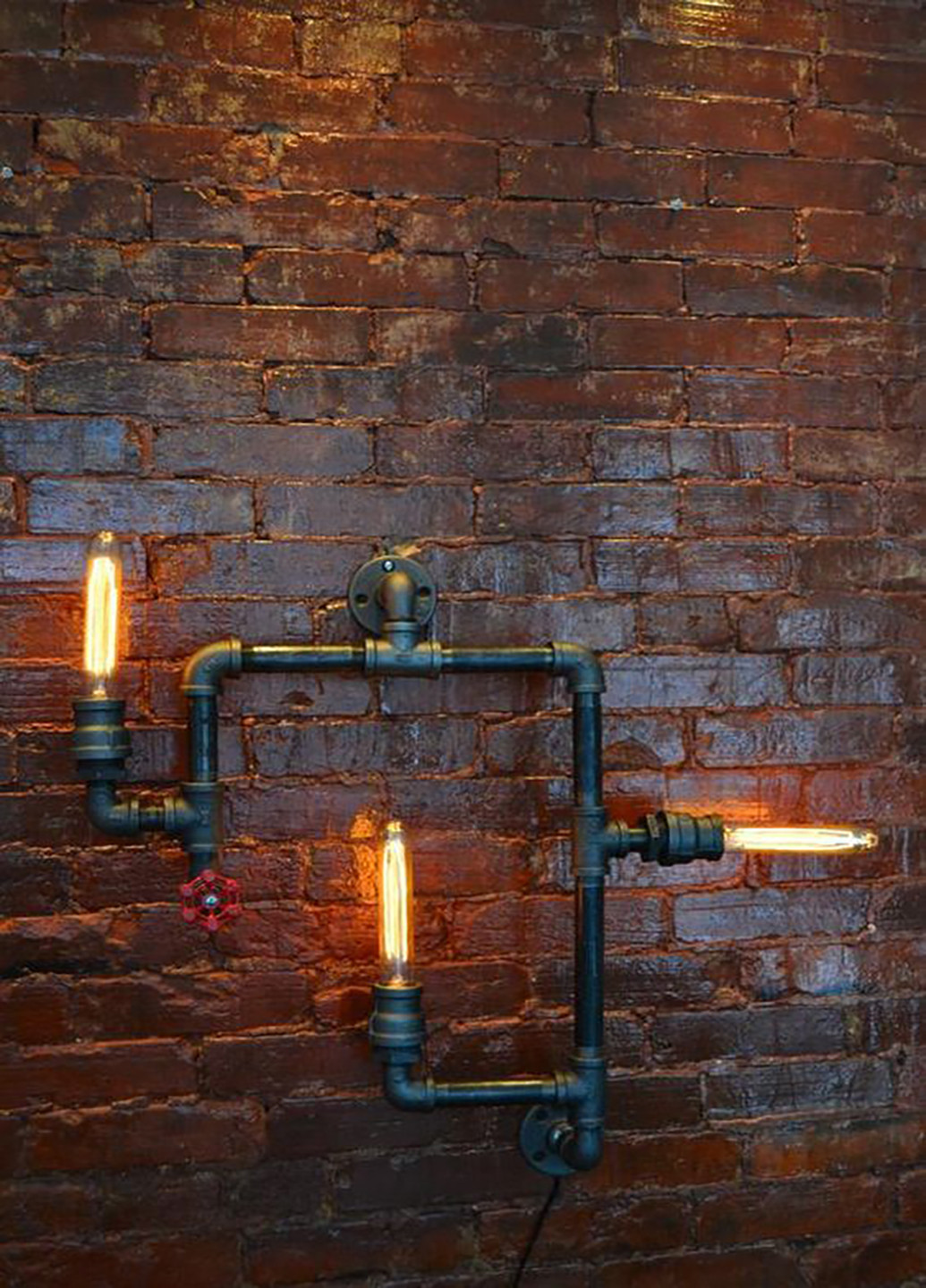 Бра настінне накладне труби лофт BL-330W/3 E27 BK Brille (251310013)