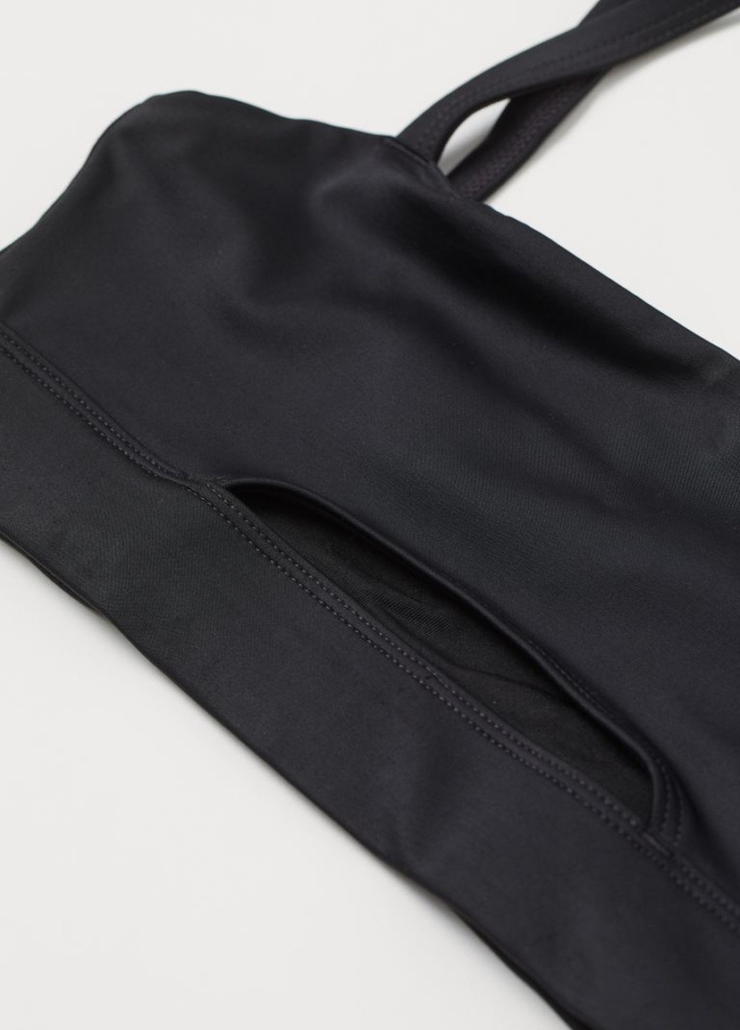Чёрный лиф бикини с вырезами H&M