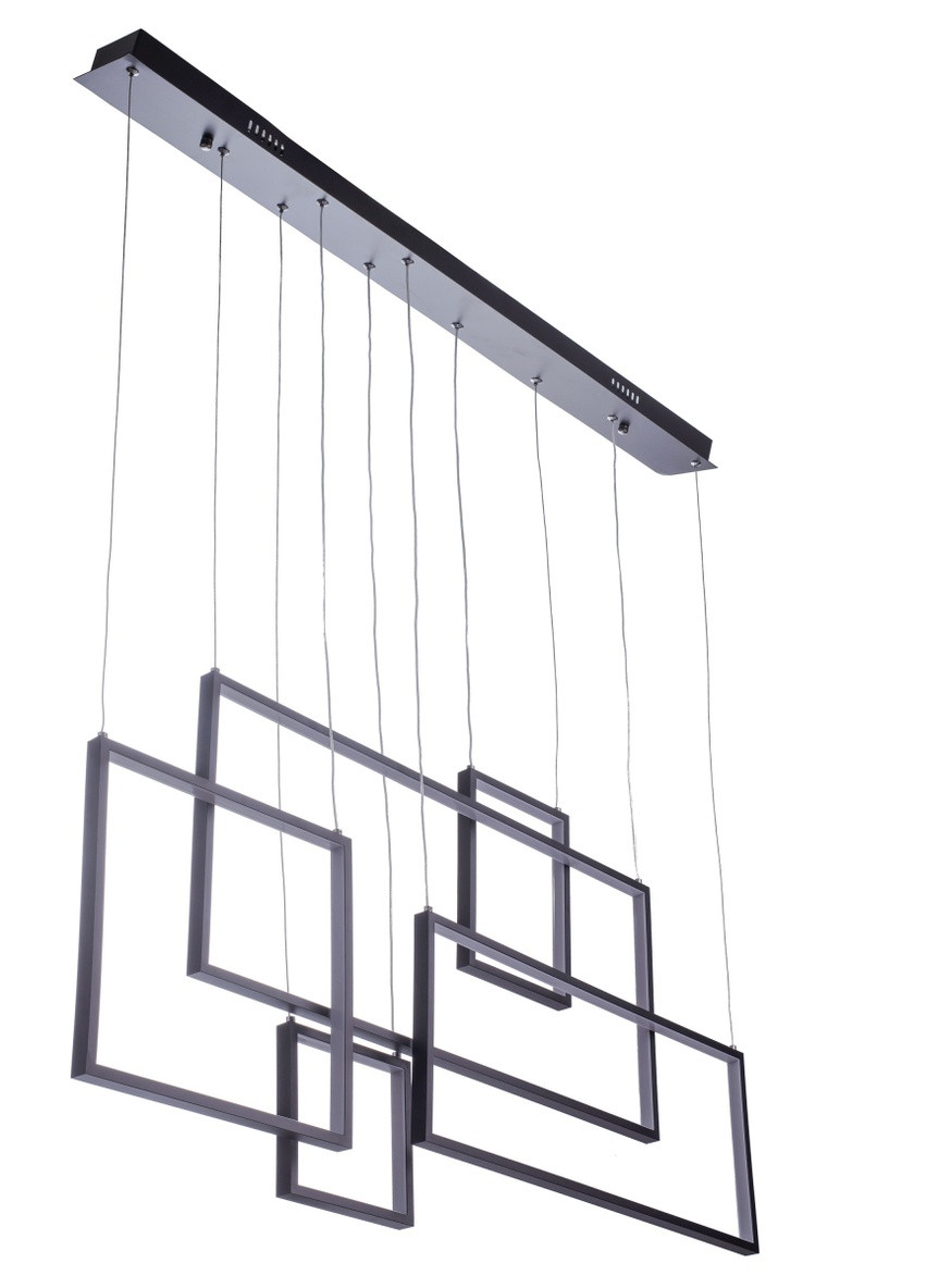 Светильник потолочный подвесной светодиодный современный BL-551S/120W WW BK Brille (253893710)