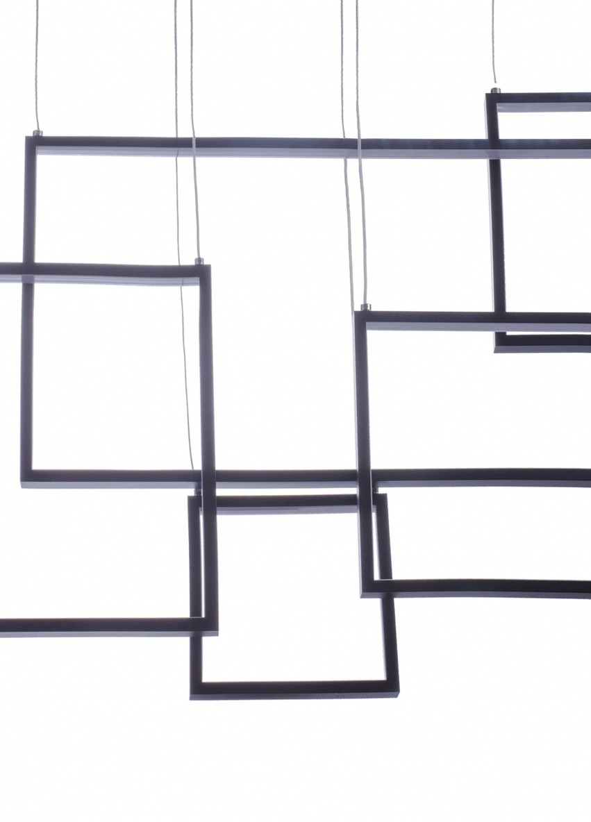 Светильник потолочный подвесной светодиодный современный BL-551S/120W WW BK Brille (253893710)