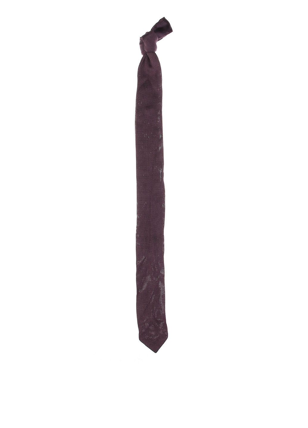 Галстук Cos стандартный однотонный тёмно-фиолетовый хлопок, трикотаж