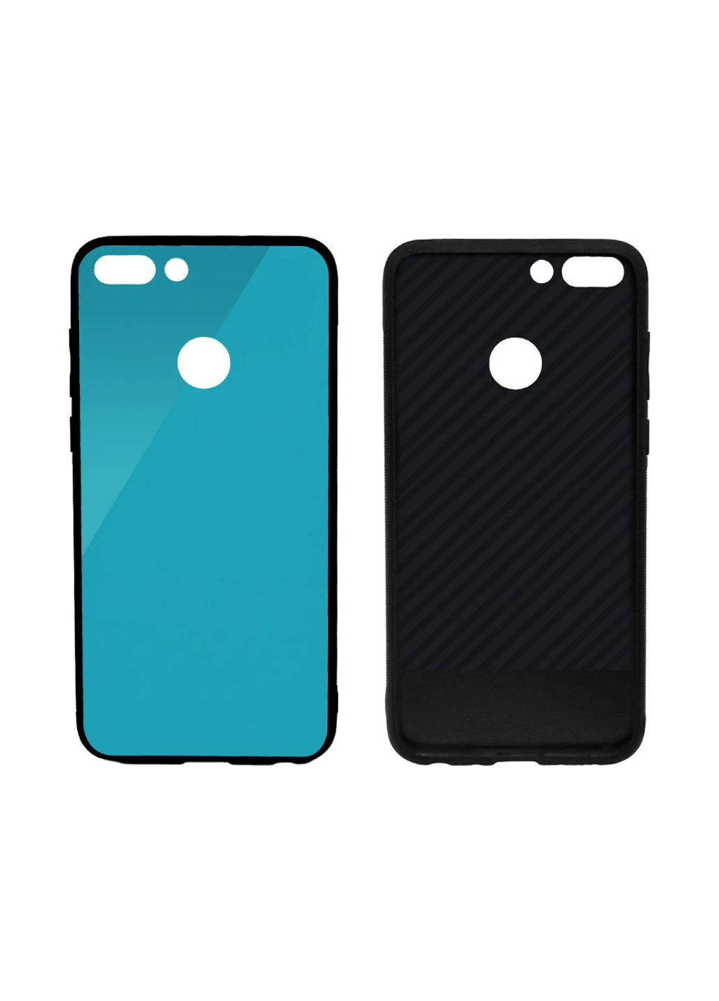 Чехол (Real Glass) для Huawei P Smart (синий) Intaleo для Huawei P Smart (синий) (131340202)