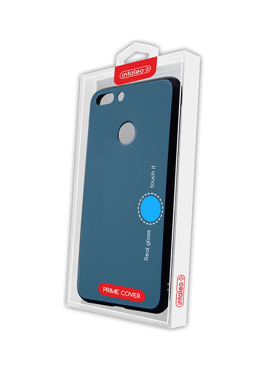Чехол (Real Glass) для Huawei P Smart (синий) Intaleo для Huawei P Smart (синий) (131340202)