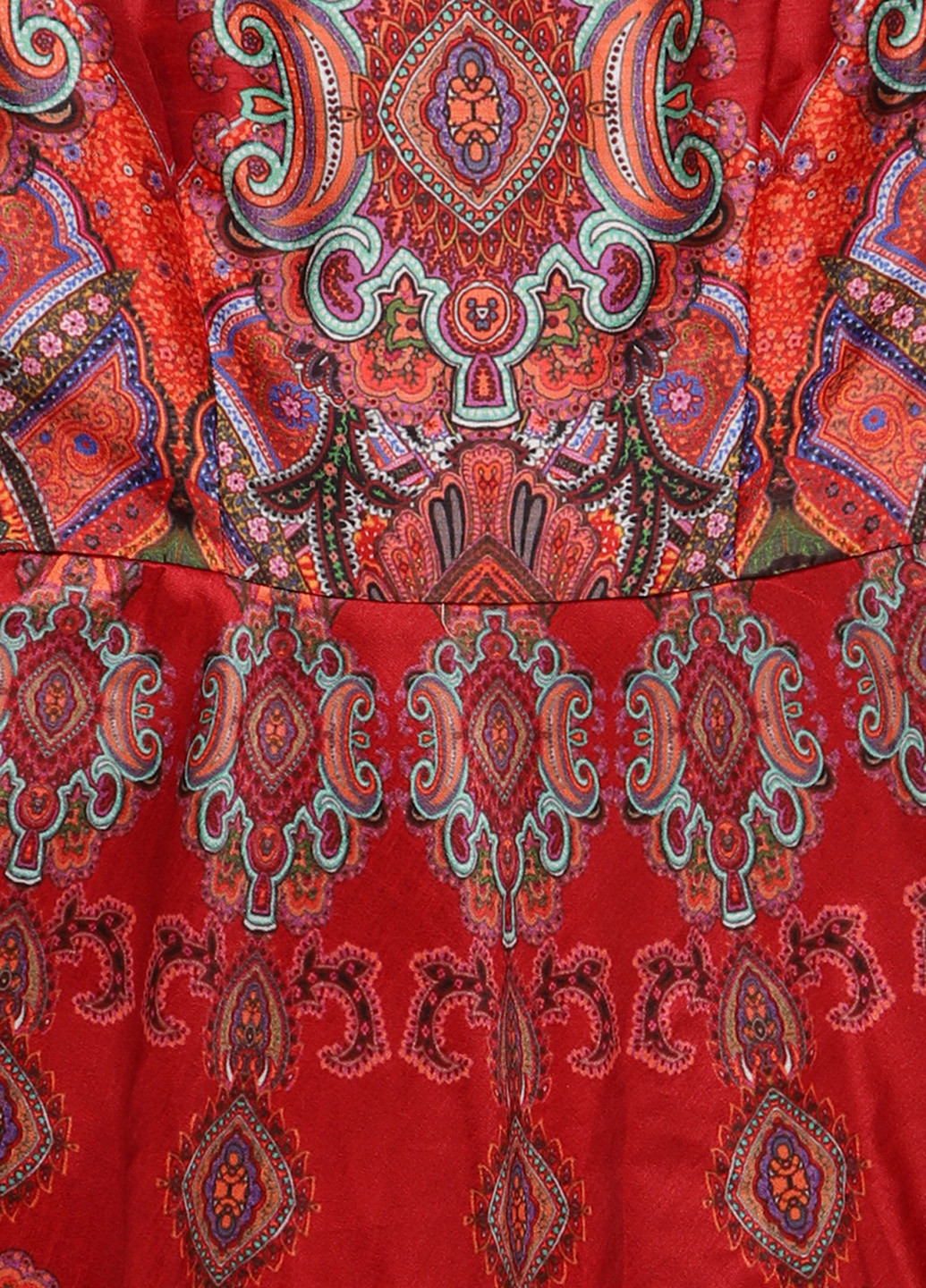 Бордова кежуал сукня кльош Derhy з орнаментом