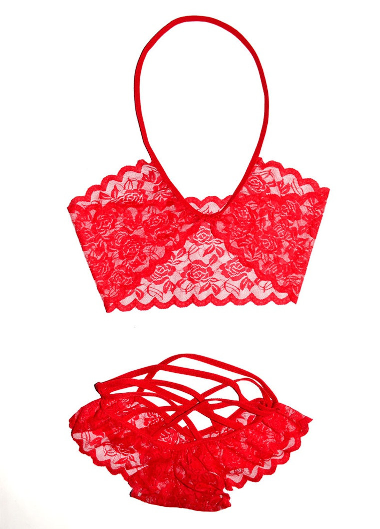 Червоний демісезонний еротичний комплект Langsha