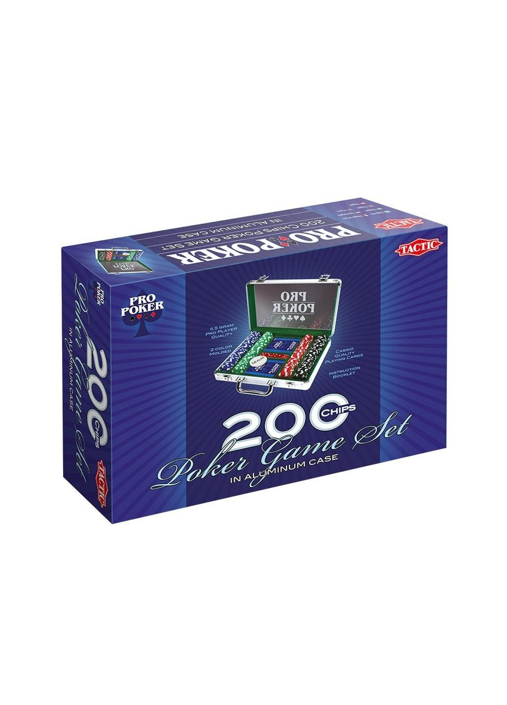 Настольная игра набор для игры в покер в алюминиевом кейсе Tactic (252249059)
