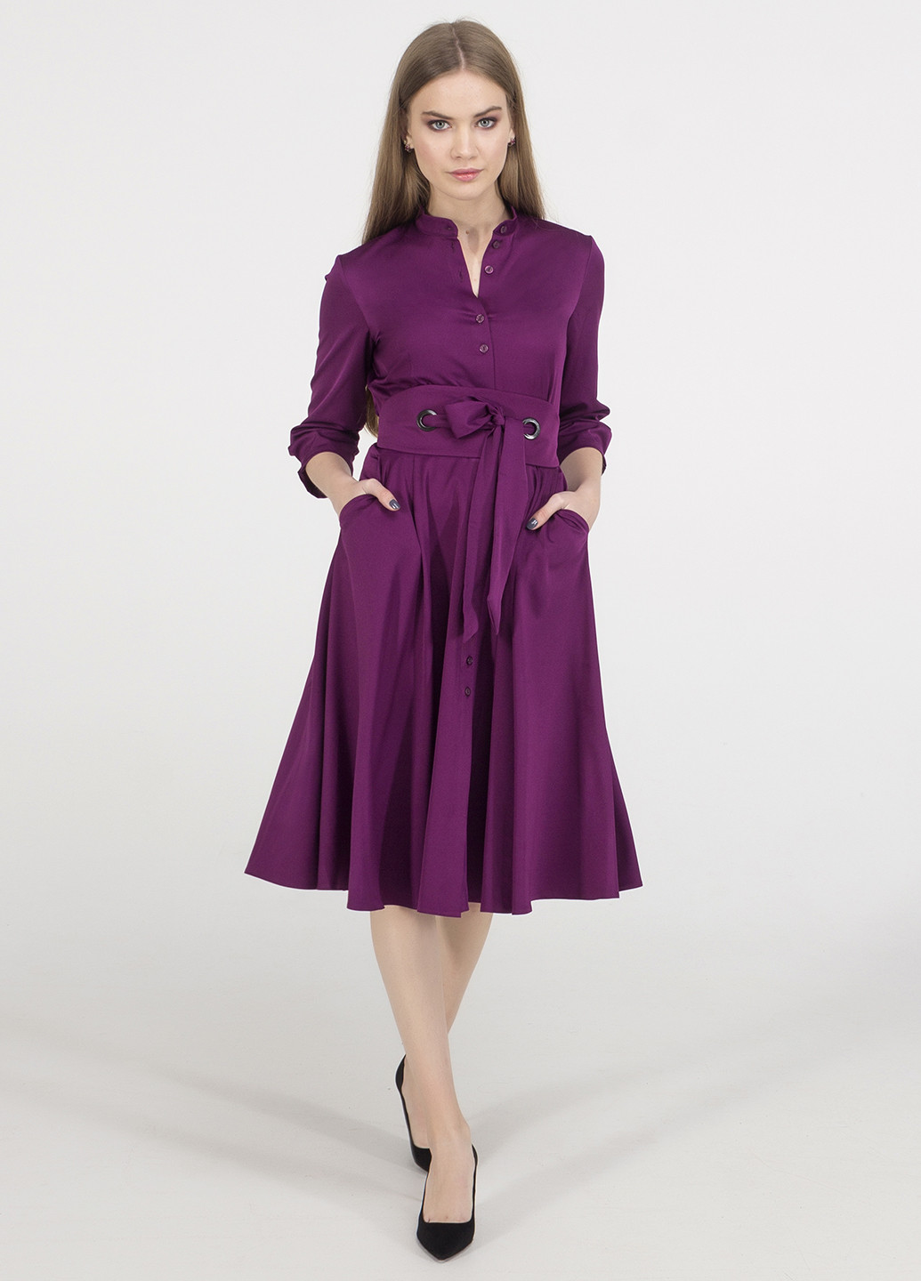 Фіолетова кежуал сукня Viravi Wear однотонна