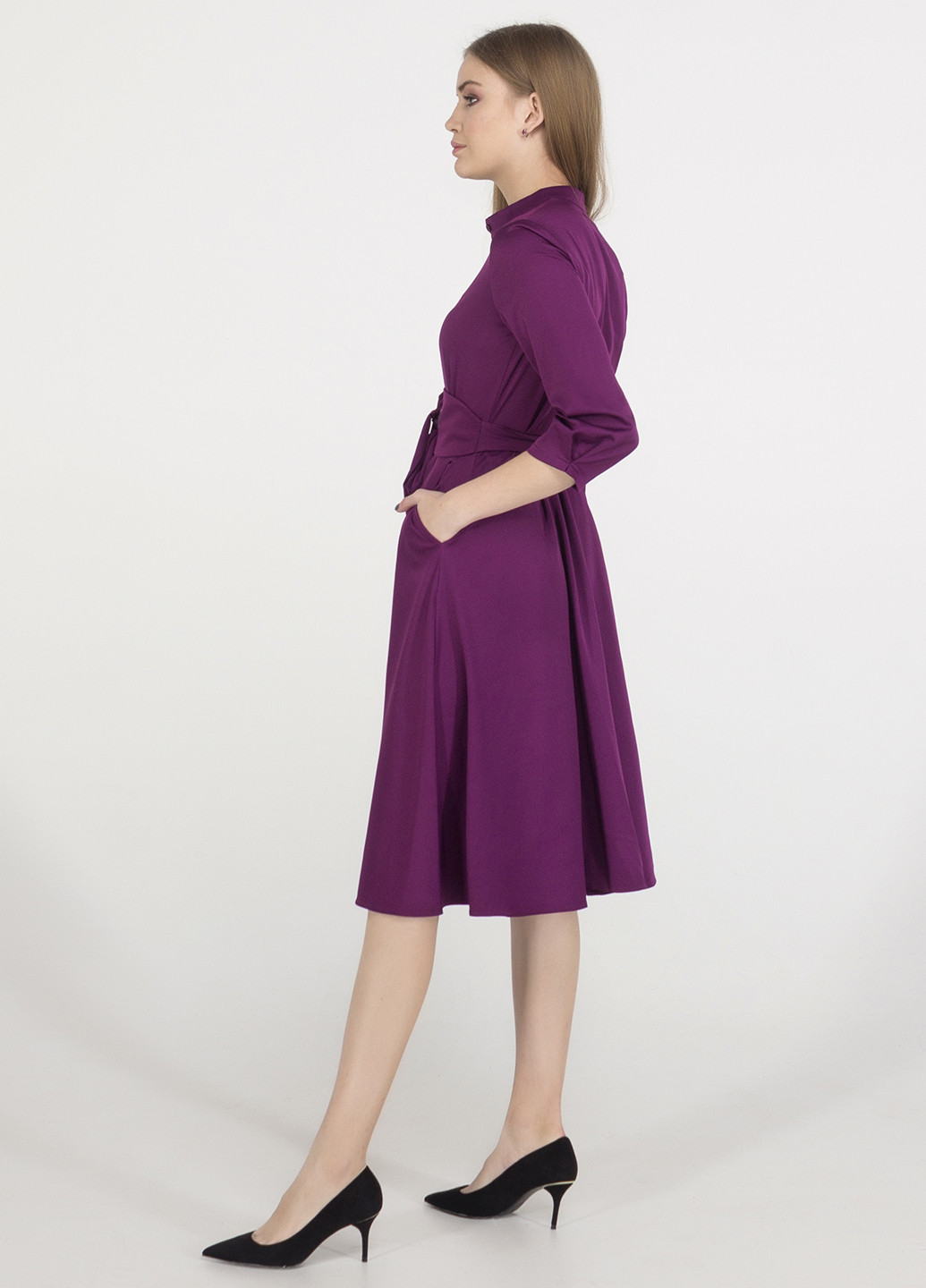 Фиолетовое кэжуал платье Viravi Wear однотонное
