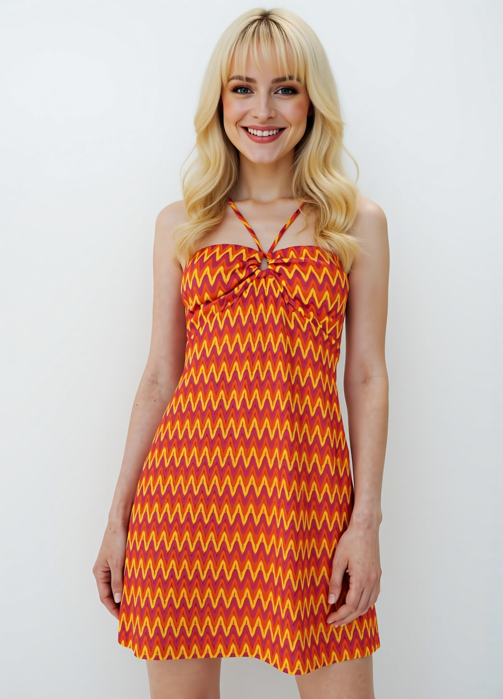 Летний женский сарафан Mohito с геометрическим узором