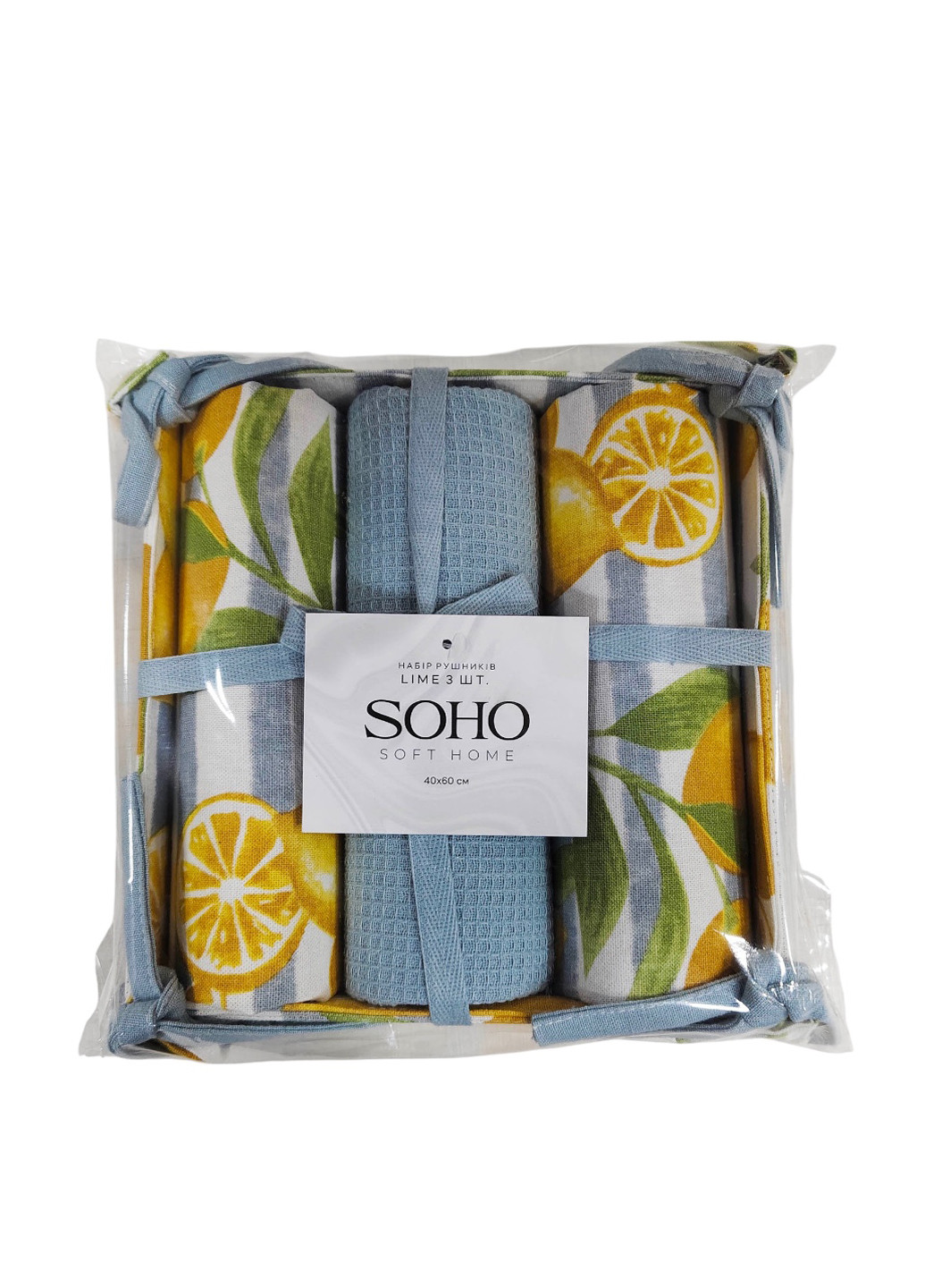 Рушник (3 шт.), 40х60 см Soho колор блок комбінований