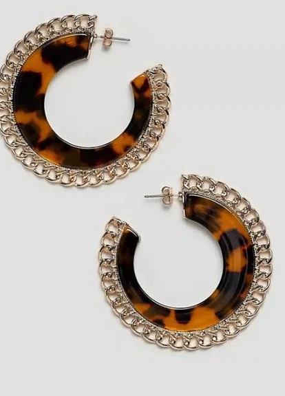 Серьги золотистые Stradivarius (252404969)