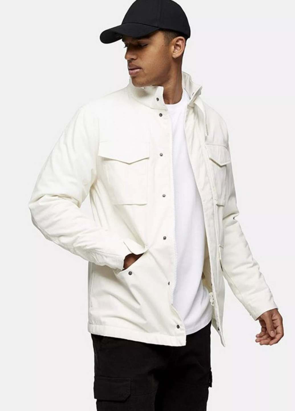 Белая демисезонная куртка Topman