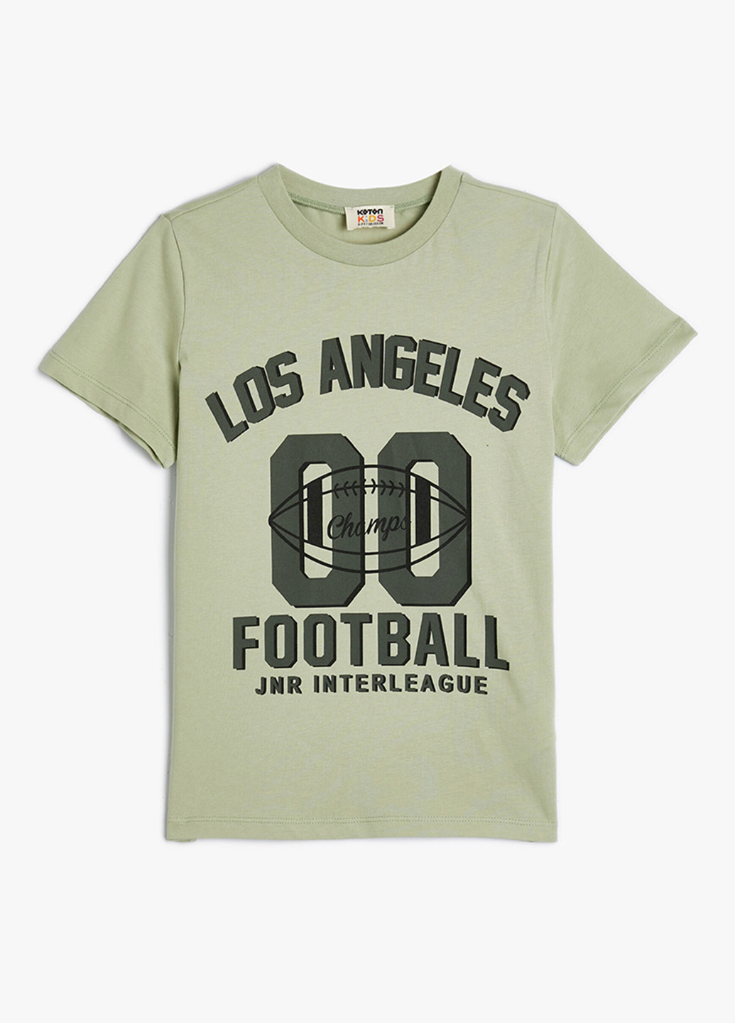 Серо-зеленая летняя футболка KOTON