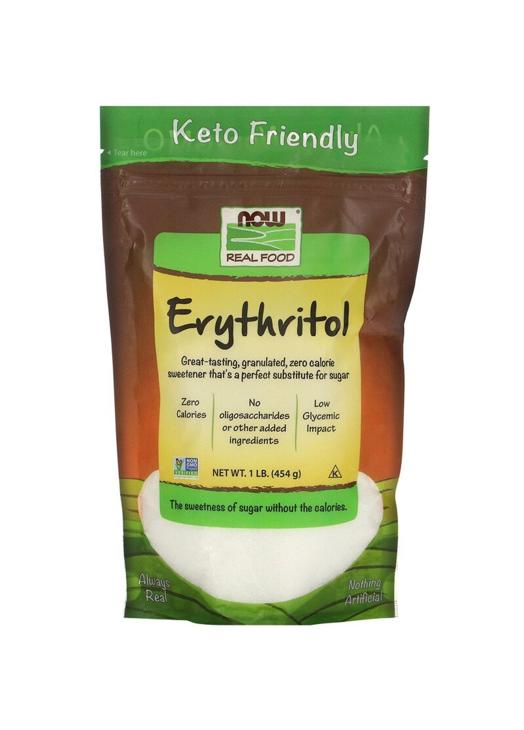 Эритритол Erythritol 454 грамм Now Foods (255408759)