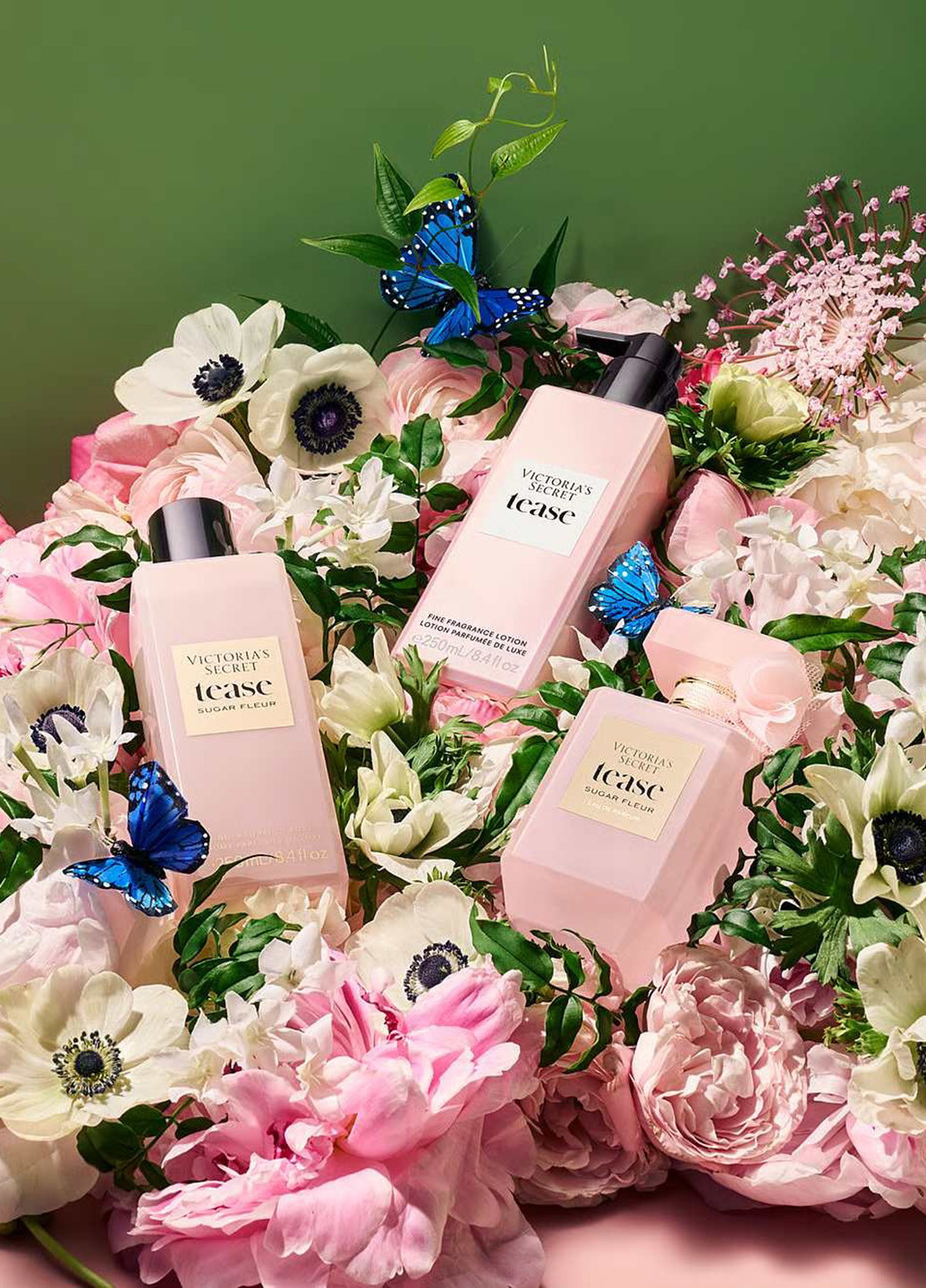 Набор Tease Sugar Fleur (мист, 250 мл, лосьон, 250 мл) Victoria's Secret (331737511)