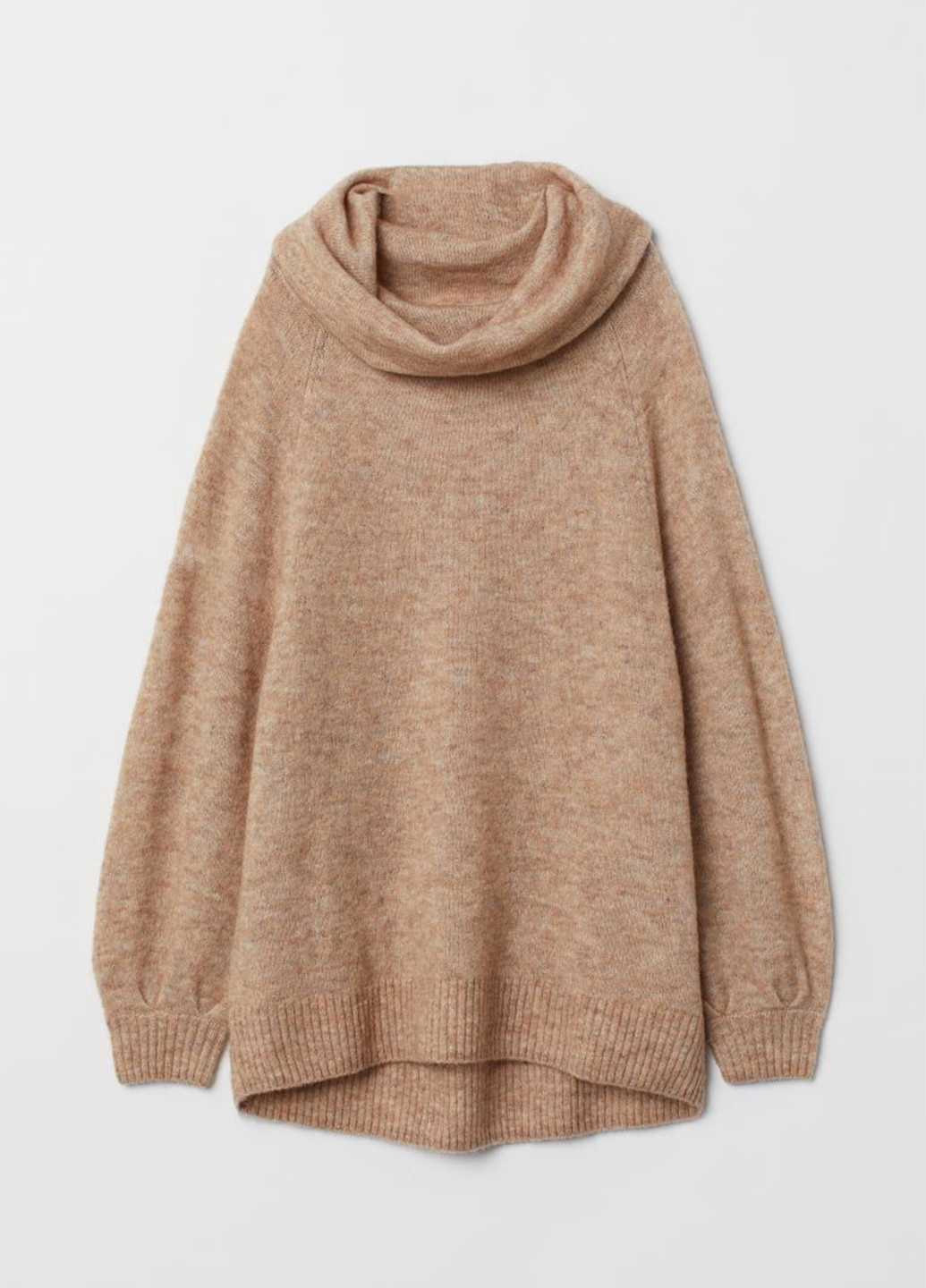 Светло-коричневый зимний свитер H&M