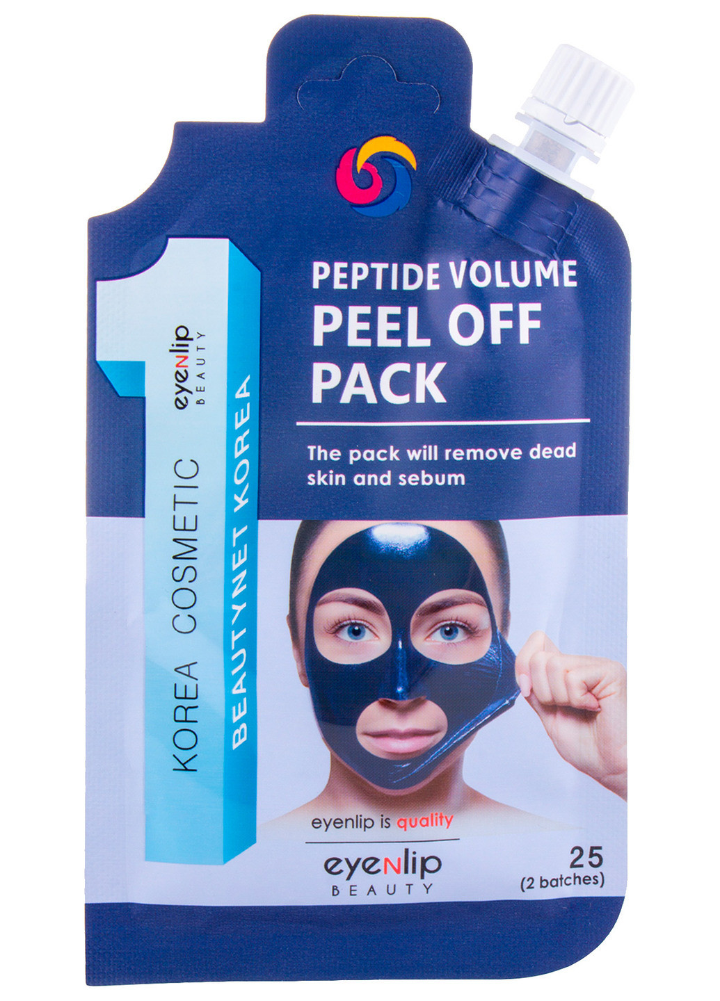 Маска-пленка с пептидами Spout Pouch Peptide Volume Peel Off Pack, 25 г Eyenlip (202415179)