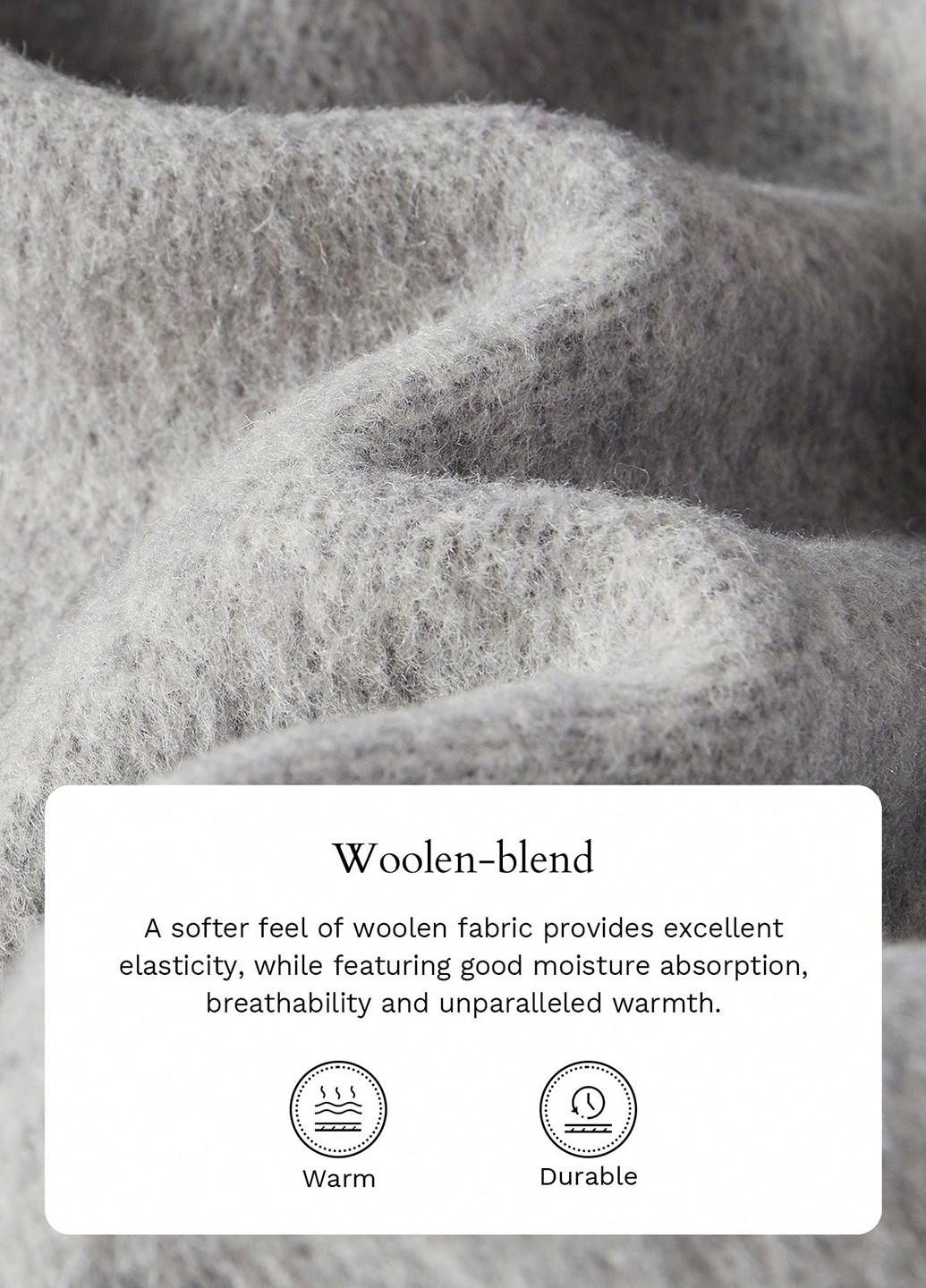 Світло-сіре Кежуал напівпальто двобортне SHEIN меланж