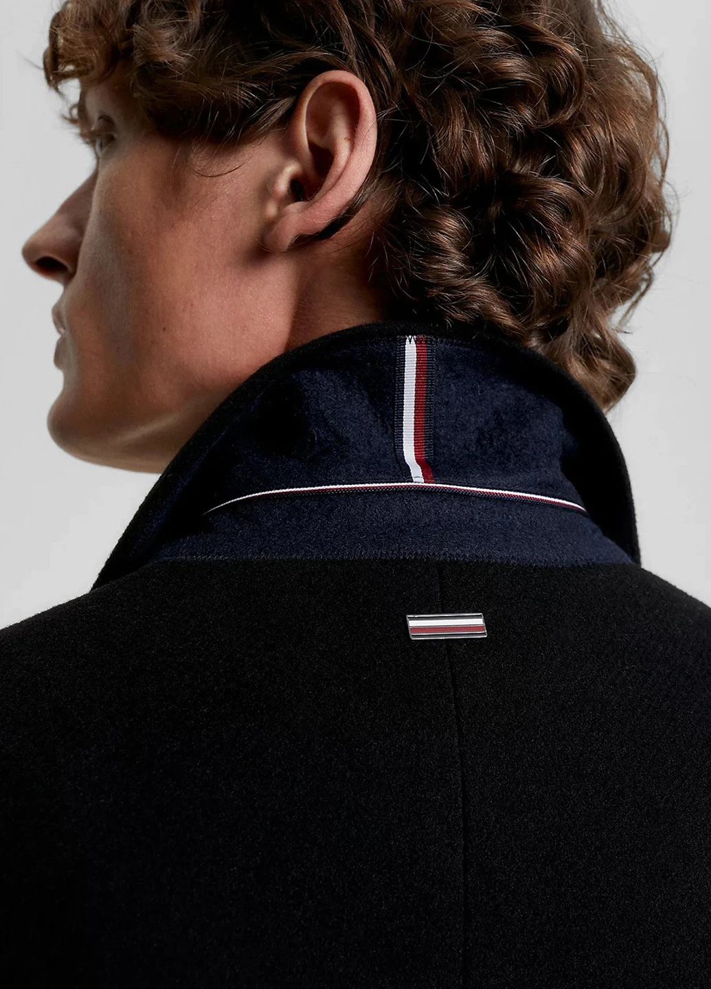 Чорне зимнє Пальто однобортне Tommy Hilfiger