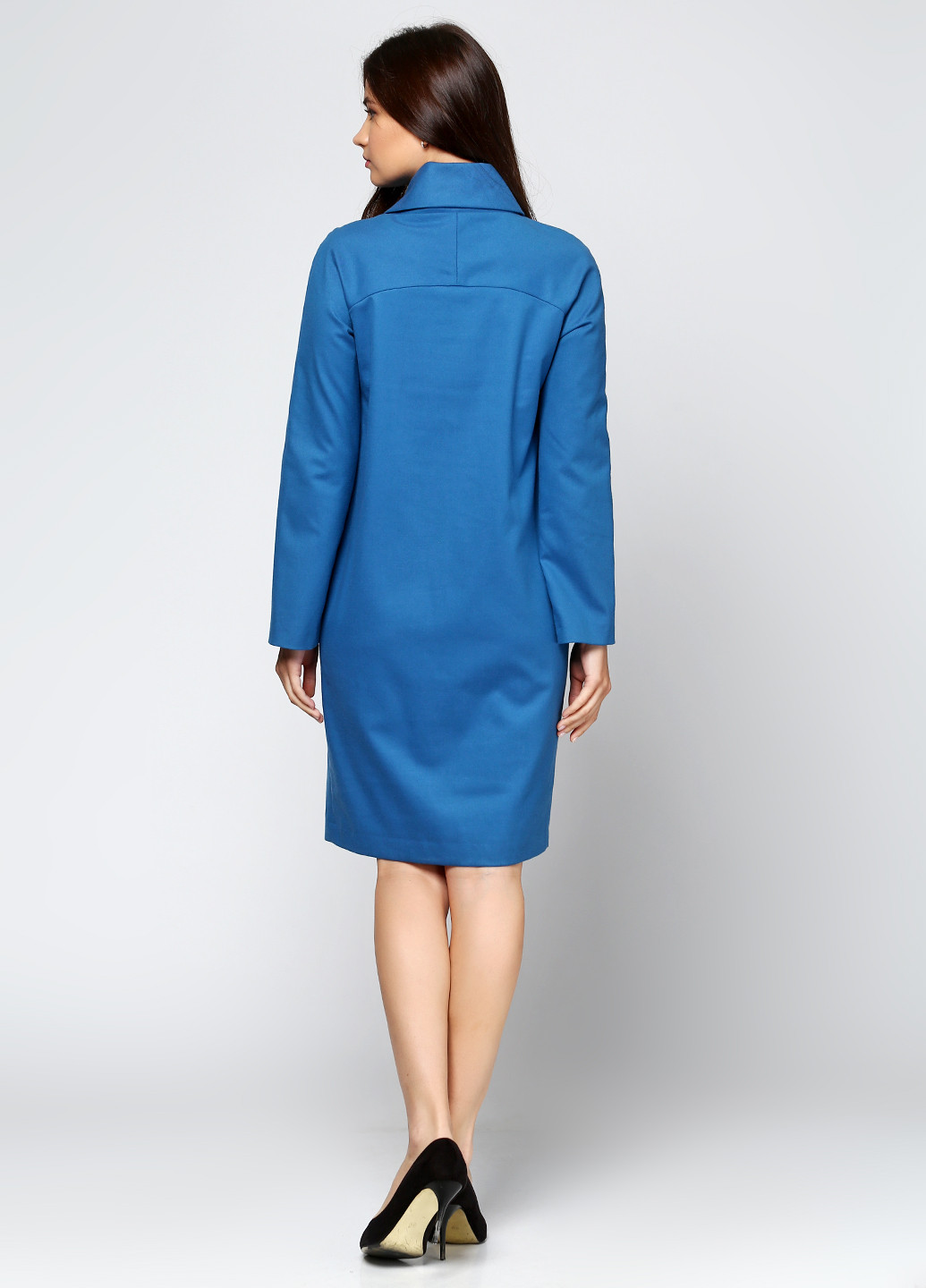 Светло-синее кэжуал платье короткое Natali Bolgar однотонное