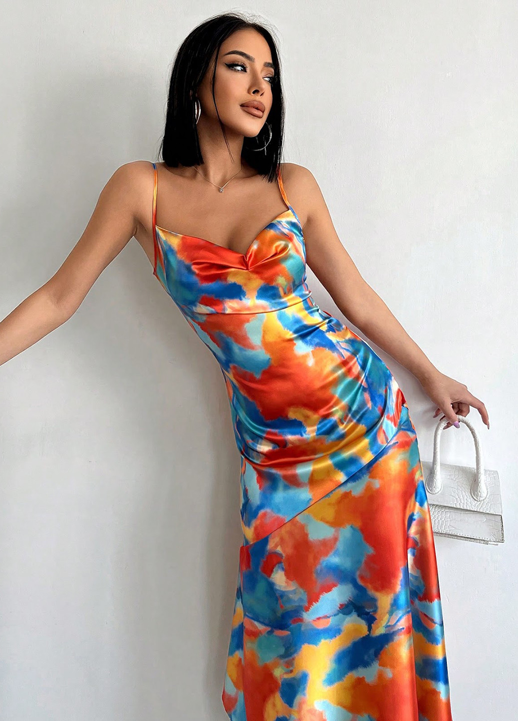 Комбінована коктейльна, кежуал сукня сукня-комбінація SHEIN тай-дай