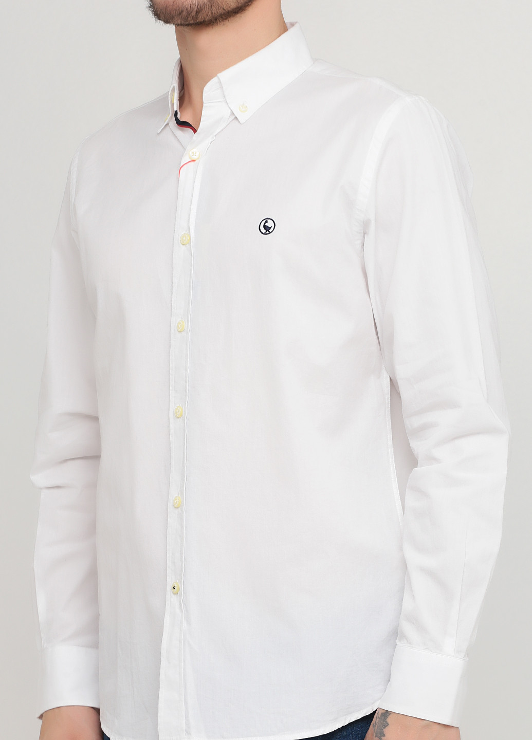 Белая кэжуал рубашка однотонная El Ganso